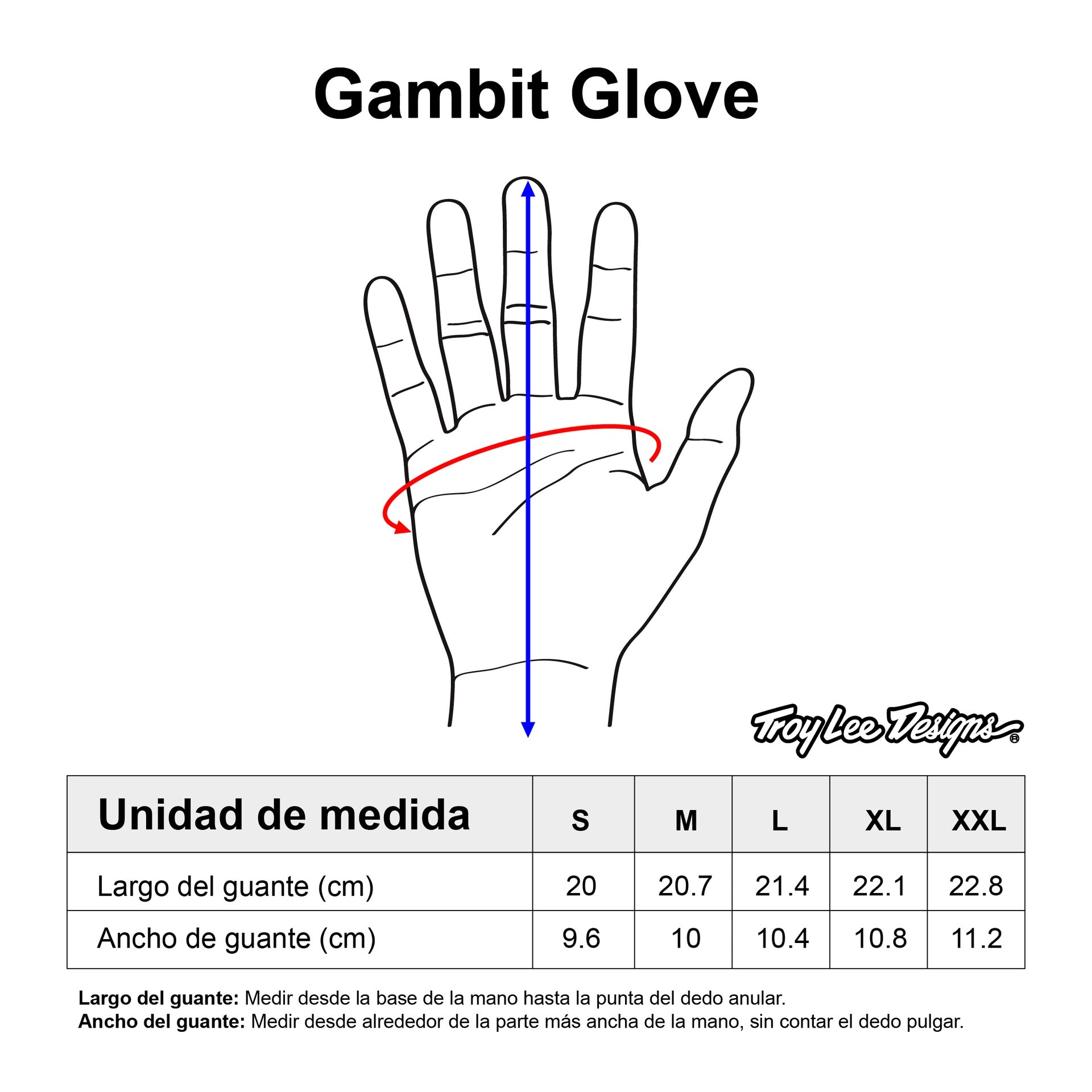 Guantes Troy Lee Designs Gambit MTB Moto Slate Blue